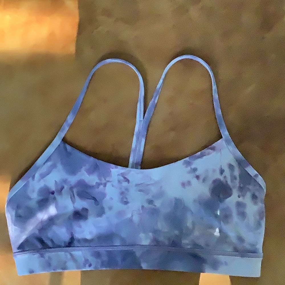 Lululemon Athletica Flow Y Bra Nulu Purple Tie Dye Sports Bra 10/L